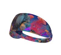 Diadema Deportiva con Medusas psicodélicas voladoras de Wizard DJ para Hombres y Mujeres, Ideal para Entrenamiento, Atletismo, Correr, Yoga, Baloncesto y Gimnasio.