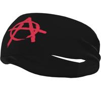 Diadema Deportiva con símbolo de anarquía, Unisex, Antideslizante, Ideal para Entrenar, Correr, Ciclismo y Yoga.