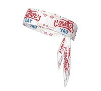 Diadema deportiva con texto en inglés "Happy Father's Day Dad" para tenis, adecuada para baloncesto, correr y atletismo