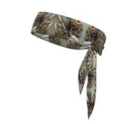 Diadema deportiva de doble cara con flores de plumas, unisex, para jugar a la pelota, fitness y actividades al aire libre