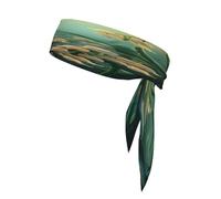 Diadema deportiva de orquídea blanca de doble cara transpirable que absorbe el sudor para correr, ciclismo, gimnasio, entrenamientos, corbata para la cabeza, ajuste ajustable