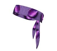 Diadema deportiva de pétalos morados, accesorio de elasticidad absorbente para correr y actividades al aire libre