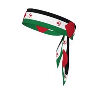 Diadema Deportiva de Secado rápido con Estampado de la Bandera del Sáhara Occidental - Banda elástica Ajustable para el Sudor, Ideal para Baloncesto, Correr y Tenis.