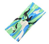 Diadema deportiva de yoga para mujer, con estampado de camuflaje, turbante de nudo trenzado, para lavar la cara, diademas para mujeres con botones, diademas para mujer, diademas de entrenamiento para