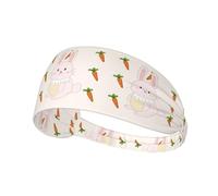 Diadema deportiva elástica con diseño de conejo sonriente, adecuada para correr, fitness, tenis, yoga