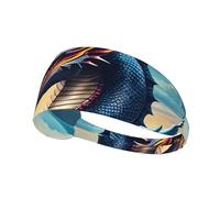 Diadema deportiva elástica con diseño de dragón rugiente, adecuada para correr, fitness, tenis, yoga