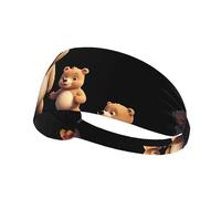 Diadema Deportiva elástica con Estampado de Cachorro aprendiendo a Caminar. Suave y cómoda, Absorbe la Humedad. Ideal para Yoga y Correr.