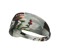 Diadema Deportiva elástica con Estampado de la aterradora Planta piraña, Banda atlética para Mujeres y Hombres.