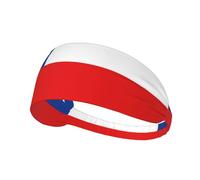 Diadema deportiva elástica con estampado de la bandera de Chile, banda para el sudor, antideslizante, para entrenamiento, correr, para hombres y mujeres, diadema deportiva transpirable para deportes