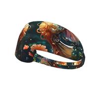 Diadema Deportiva elástica con Estampado de una Hermosa Pareja de caballitos de mar. Diadema Deportiva elástica Adecuada para Deportes, Viajes y Entrenamiento en Interiores.