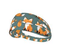 Diadema deportiva elástica con estampado de zorro amarillo: banda elástica para correr, gimnasio, ciclismo, yoga, fitness y viajes