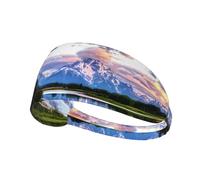 Diadema deportiva elástica con estampado del parque nacional Grand Teton, diadema deportiva elástica adecuada para viajes deportivos y fitness en interiores
