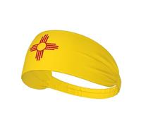 Diadema Deportiva elástica con la Bandera de Nuevo México para Correr, Ciclismo y Yoga. Pañuelo Transpirable Que Absorbe el Sudor. Se Adapta a la mayoría de Hombres y Mujeres.