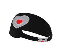 Diadema deportiva elástica con texto en inglés "WHJSHOP Love in the Bubble Stamp" de elastano, suave, transpirable, de secado rápido