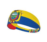 Diadema deportiva elástica de la bandera de Ecuador, suave, agradable al tacto, absorbente y transpirable para una variedad de deportes al aire libre