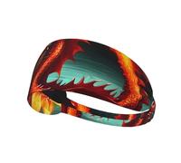 Diadema Deportiva elástica Dragon King in Fire - Diadema Absorbente de Sudor para Correr, Yoga, Gimnasio, Hombres y Mujeres