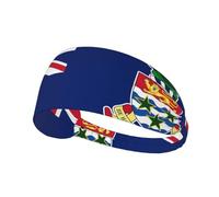 Diadema deportiva elástica estampada con la bandera de las Islas Caimán, adecuada para deportes, viajes y fitness en interiores
