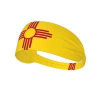 Diadema deportiva elástica estampada con la bandera de Nuevo México, ideal para correr, tenis, yoga y fitness en interiores