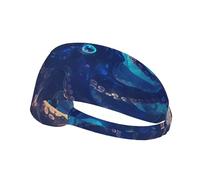 Diadema deportiva elástica estampada con tentáculos largos: banda elástica para el sudor para correr, gimnasio, ciclismo, yoga, fitness, viajes, unisex