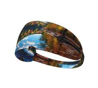 Diadema deportiva elástica para el pelo, diseño de los lagos de Nueva Hampshire, suave, transpirable, de secado rápido
