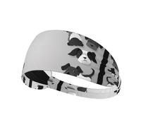 Diadema deportiva elástica para el pelo JKIEGOQ Little Black Dog sobre papel blanco impreso elastano, suave, transpirable, de secado rápido