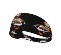 Diadema deportiva elástica para el pelo, talla WHJSHOP con estampado de patos mandarina, elastano, suave, transpirable, de secado rápido