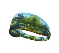 Diadema deportiva elástica para el pelo YYHWHJDE de dibujos animados cobra serpiente patrón suave, transpirable, secado rápido