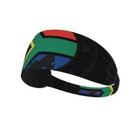 Diadema deportiva elástica unisex con estampado de bandera de Sudáfrica, ideal como regalo para amigos amantes del deporte y familia