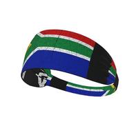 Diadema deportiva elástica unisex con estampado de Sudáfrica de doble cara, ideal como regalo para amigos amantes del deporte y familia