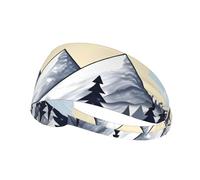 Diadema deportiva elástica White Snowy Mountains, unisex, absorbe la humedad y elimina el exceso de sudor, adecuada para deportes como fútbol, correr, yoga, etc.