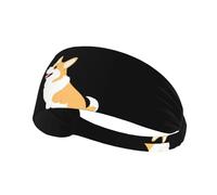Diadema deportiva elástica YYHWHJDE The Little Corgi, suave, transpirable, de secado rápido