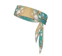 Diadema deportiva estampada con diseño de estrellas de mar y conchas marinas, banda anudada para correr, tenis y gimnasio, hombres y mujeres
