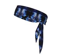 Diadema deportiva estampada con tigre blanco y panteras negras, banda anudada para correr, tenis y gimnasio, hombres y mujeres