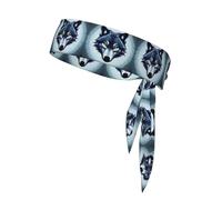 Diadema Deportiva Fierce Wolf Head Performance: Cinta para la Cabeza de Doble Cara Que Absorbe la Humedad para Correr, Yoga y Gimnasio.