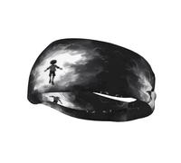 Diadema deportiva Flying in the Air para hombres y mujeres, bandas elásticas anchas para el cabello, transpirables, ideales para entrenar y hacer ejercicio. Bandas para la cabeza antideslizantes y mod