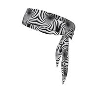 Diadema deportiva GIF con ilusión óptica en espiral, absorbe el sudor, antideslizante y ajustable, para correr, baloncesto, yoga, deportes