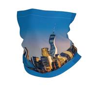 Diadema deportiva multifuncional, hermosa línea de cielo urbano, máscara facial cálida adecuada para esquí y deportes al aire libre