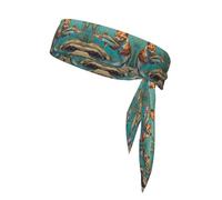 Diadema deportiva para hombre y mujer, diseño abstracto de animales salvajes, caza, peces, para entrenamiento, correr, atletismo, unisex