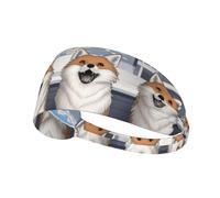 Diadema deportiva para hombres y mujeres, diadema de karate, lazo en la espalda, absorbe el sudor, banda para la cabeza de entrenamiento Happy Little Fox