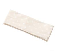 Diadema deportiva para mujer con estampado de lunares, banda elástica para el sudor de poliéster para yoga y fitness, diadema antideslizante con lazo en aspecto retro (beige)