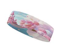 Diadema Deportiva Pink Candy Land para Hombres y Mujeres, Diadema Transpirable para Entrenamientos, Ideal para Hacer Ejercicio, Tenis, Baloncesto y Correr.