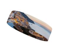 Diadema Deportiva Positano Seaside Sunset para Hombres y Mujeres, Diadema Transpirable para Entrenamientos, Ideal para Hacer Ejercicio, Tenis, Baloncesto y Correr.