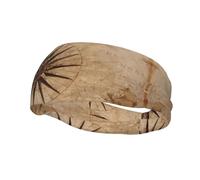 Diadema deportiva que absorbe el sudor con diseño impreso náutico de mapa de brújula, adecuada para correr y entrenamientos de gimnasio