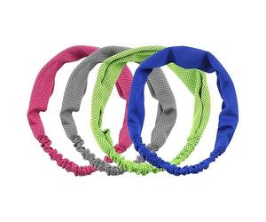 Diadema deportiva refrescante para la cabeza con evaporación, transpirable, absorbente del sudor, enfriamiento rápido y alivio, 4 unidades