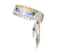 Diadema deportiva reversible con correas, diseño de árbol de primavera para las cuatro estaciones, adecuada para baloncesto y correr
