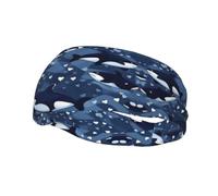 Diadema deportiva unisex, banda elástica de ballena asesina azul, para baloncesto, ejercicio, correr, ciclismo, yoga, fitness, sudor
