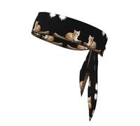 Diadema deportiva unisex con diseño de gatito mirando las estrellas, absorbe el sudor, adecuada para viajes al aire libre y varios deportes.