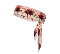 Diadema deportiva unisex con estampado de araña roja, banda elástica ajustable para fitness, deportes y correr