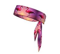 Diadema deportiva unisex con estampado de flamenco rosa, diadema para el pelo, diademas ninja para correr
