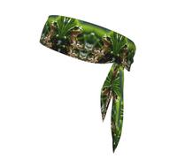 Diadema deportiva unisex con estampado de rana y lluvia para tenis, yoga, correr